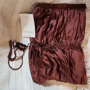 NWT Sezane Editions Pearlena Top Cacao Silk Top 38/6